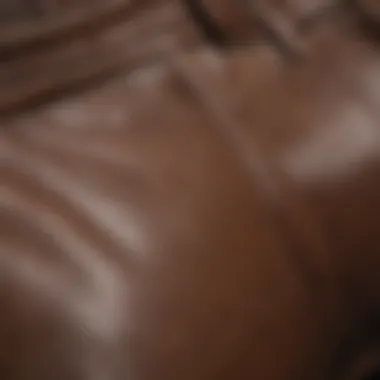 Close-up of high-quality leather texture