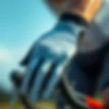 Close-up of Adidas cycling gloves showcasing innovative design
