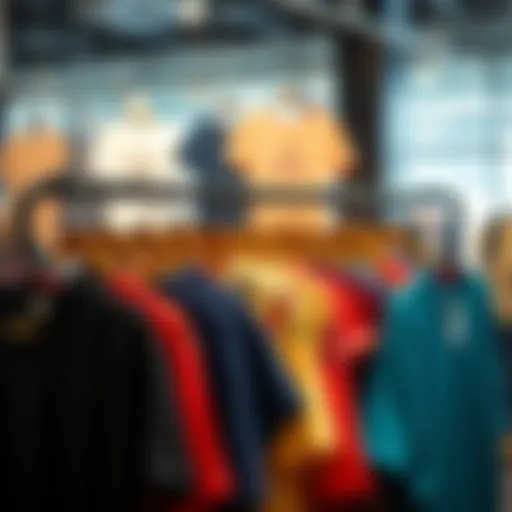 Diverse array of plus size tees displayed on hangers