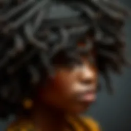Close-up of beautifully styled Afro Spring Twist hairstyle showcasing texture and volume