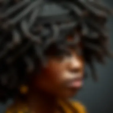 Intricate Texture of Afro Spring Twist Close-up of beautifully styled Afro Spring Twist hairstyle showcasing texture and volume