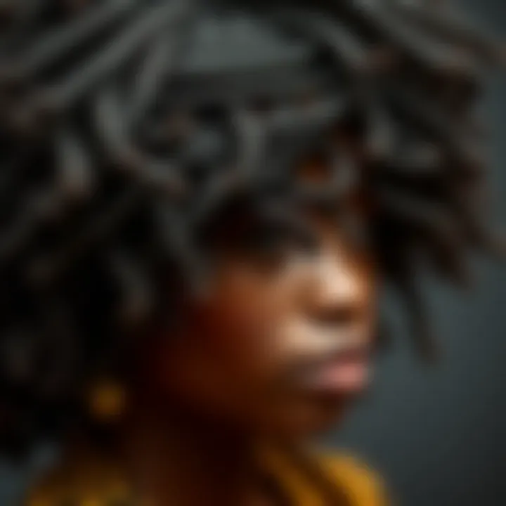 Intricate Texture of Afro Spring Twist Close-up of beautifully styled Afro Spring Twist hairstyle showcasing texture and volume