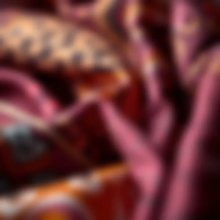 Elegant Fabrics of Anewow Head Wraps Close-up of high-quality fabric used in head wraps