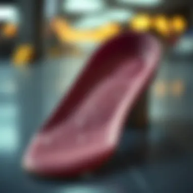 Detailed view of anti-sweat insole showcasing its moisture-wicking fibers