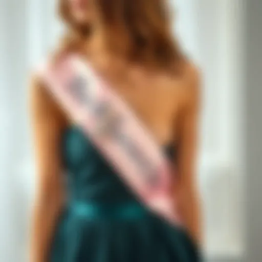 The Beauty of Bachelorette Sashes Elegant bachelorette sash adorned with decorative elements
