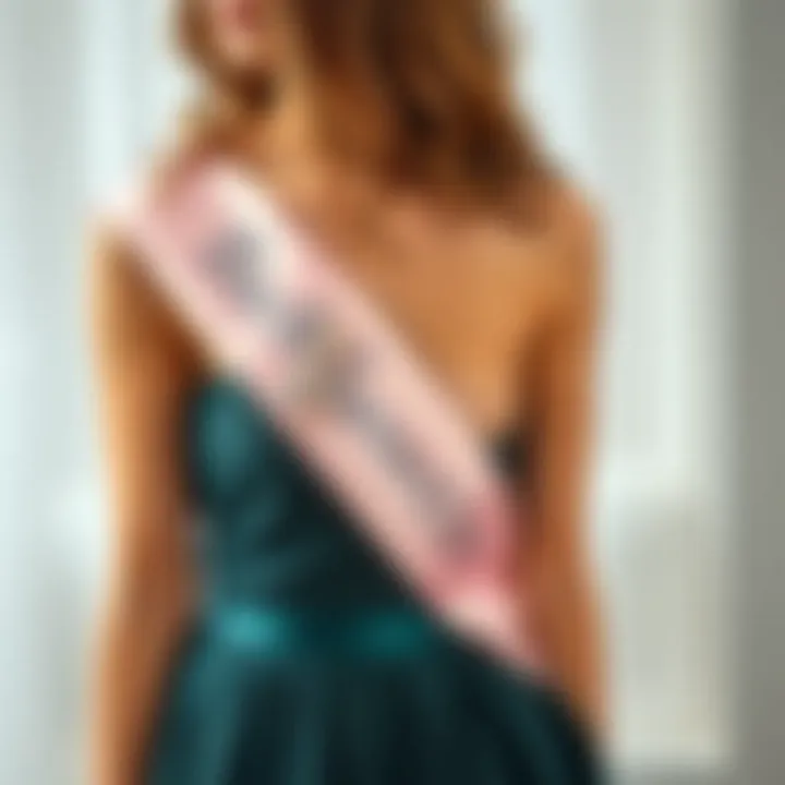 The Beauty of Bachelorette Sashes Elegant bachelorette sash adorned with decorative elements