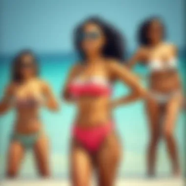 Diversity in Swimwear Reflecting Body Positivity Illustration of body positivity represented through diverse swimwear choices