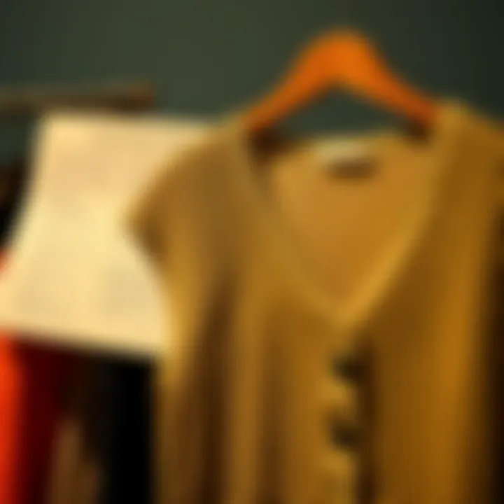 Care Essentials for Waffle Knit Garments Care instructions displayed alongside a button-up waffle knit top