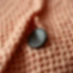 Close-up of waffle knit texture showcasing its unique pattern