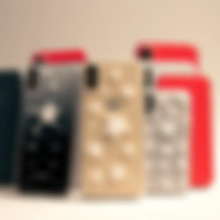 A collection of clear star phone cases in various styles.