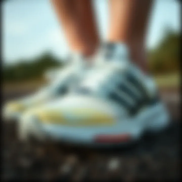 Close-up view of Climacool Ventania shoe design showcasing breathable materials