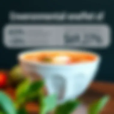 Infographic showcasing the environmental impact of using compostable soup bowls