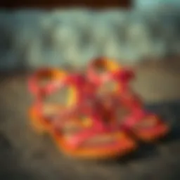 Elegant summer sandals in vibrant colors