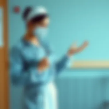 Proper Wearing Guide for Compression Stockings A nurse demonstrating the proper way to wear compression stockings.