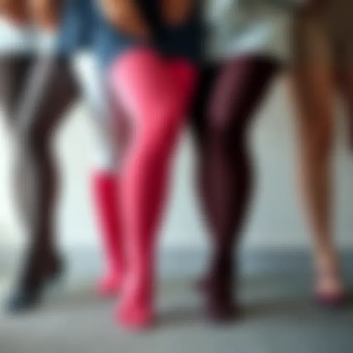 Variety of Compression Stockings Types Illustration showing various types of compression stockings available.