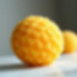 Close-up of a textured sponge for exfoliation