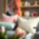 Elegant Easter cushion covers in pastel hues