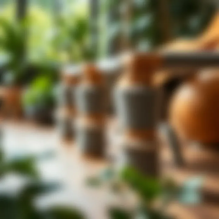 Eco-friendly felt chair leg protectors displayed in a natural setting