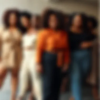 Celebrating Diversity in Plus Size Fashion Group of diverse plus size individuals confidently modeling outfits