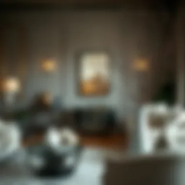 Elegant Living Room with Faux Branches Tastefully designed living room featuring faux branches in elegant vases