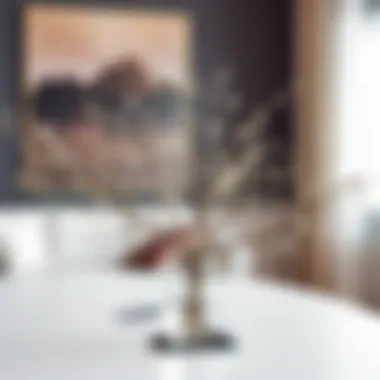 Modern Table Centerpiece with Faux Branches Creative arrangement of faux branches enhancing a modern table centerpiece