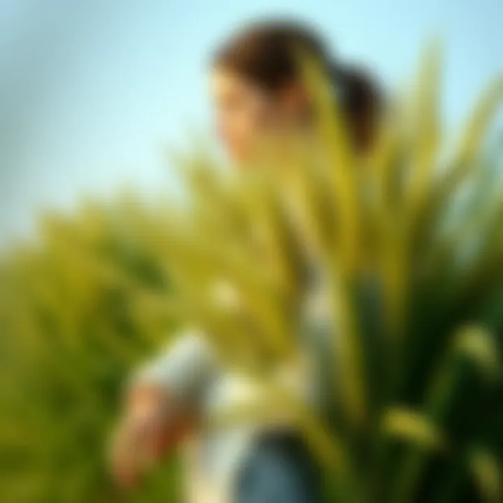 Sustainable Fashion Collection with Bunny Tail Grass Sustainable fashion collection incorporating artificial bunny tail grass