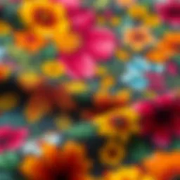 Intricate boho floral patterns showcasing vibrant colors