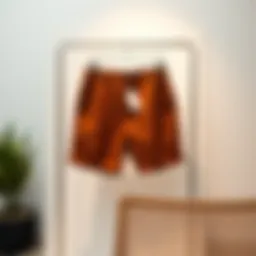 Stylish brown cow shorts displayed on a minimalist backdrop