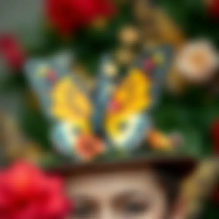 Custom Designed Butterfly Party Hat A personalized butterfly party hat with unique decorations