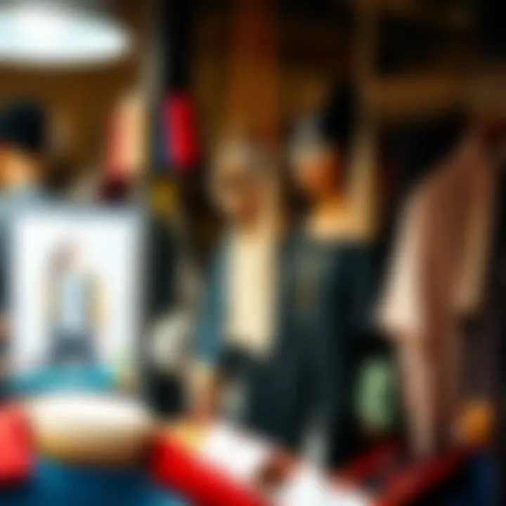 Unique Finds in Local Markets Local market featuring unique clothing items and accessories