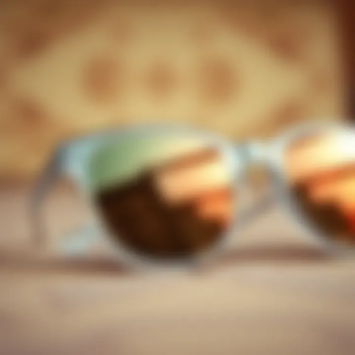 Sustainable Clear Frame Sunglasses Eco-friendly clear frame mirrored sunglasses with sustainable materials