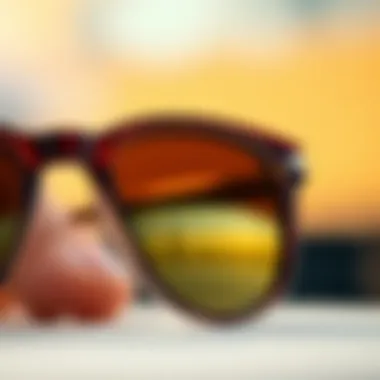 Innovative Lens Technology Close-up of innovative lens technology in sunglasses