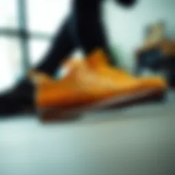 Artful display of Onitsuka Tiger leather craftsmanship