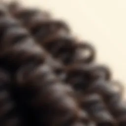 Close-up of deep wavy crochet hair texture