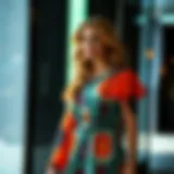 Stylish dressy romper showcasing vibrant colors and patterns