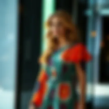 Stylish dressy romper showcasing vibrant colors and patterns