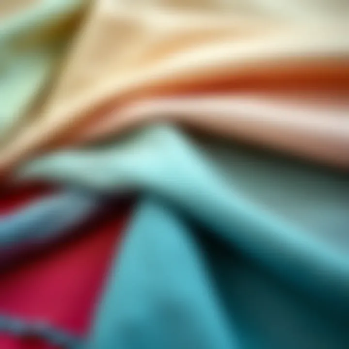 Close-up of fabric swatches suitable for plus-size fashion