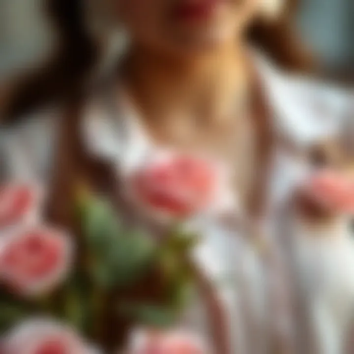 Stylish Use of Dusty Rose Silk Roses in Accessories Fashion accessories highlighting dusty rose silk roses in style