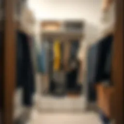 Innovative design of magic space saving hangers showcased in a wardrobe