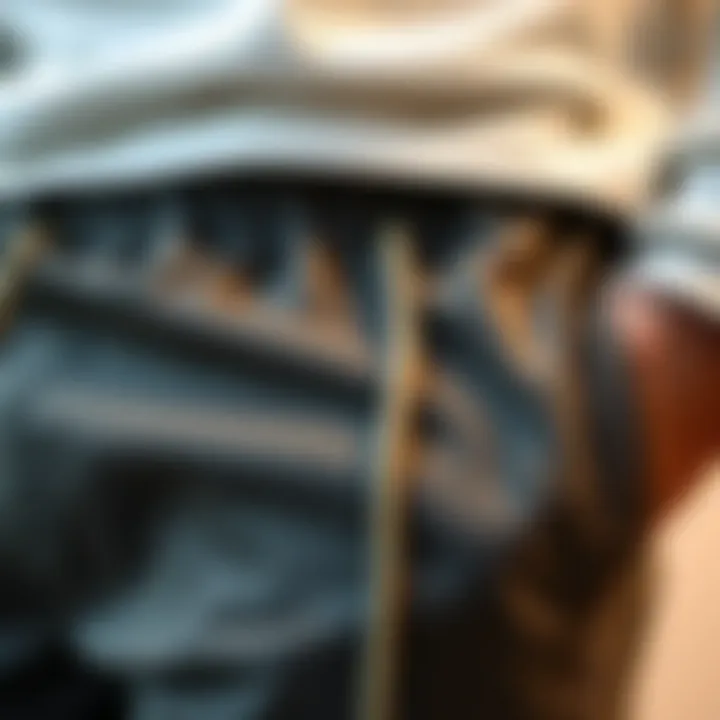 Close-Up of Drawstring Details Close-up of drawstring details in modern pants