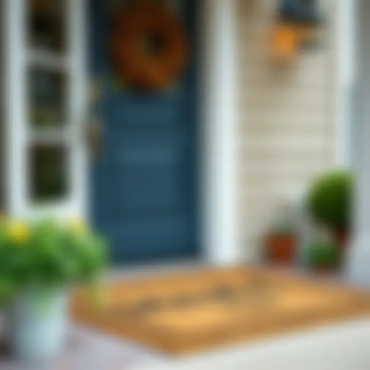 Durable outdoor doormat suitable for various weather conditions