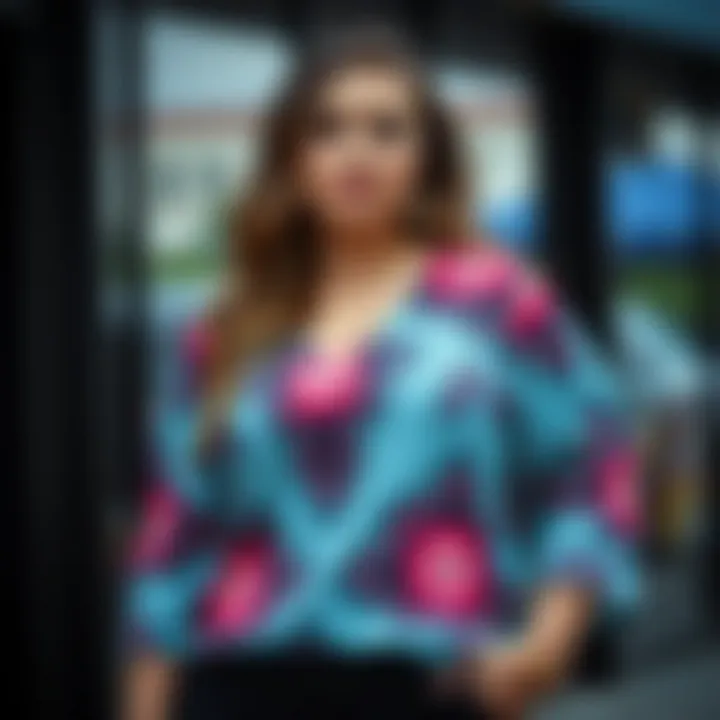 Chic plus size top showcasing vibrant patterns