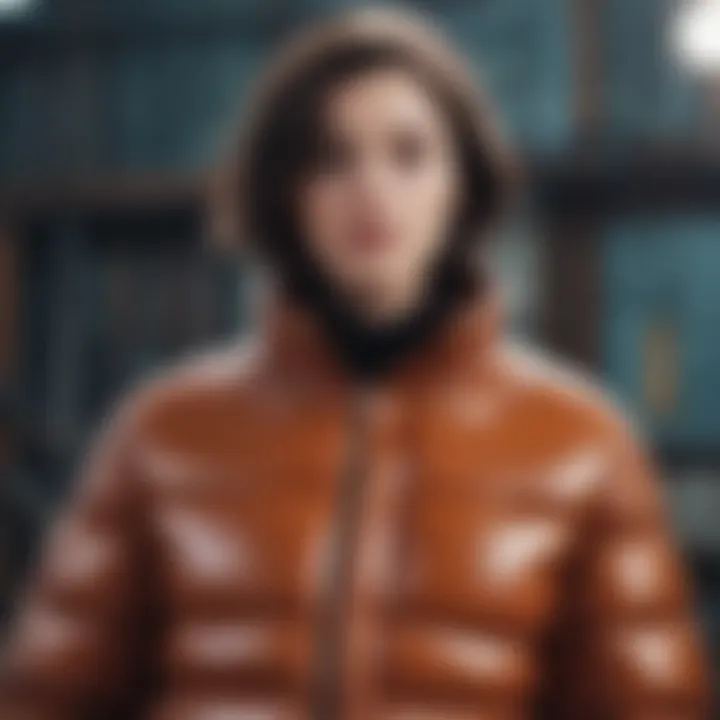 Sustainable production process of leather puffer jackets