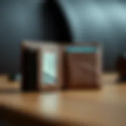 Elegant accordion wallet showcasing unique compartments