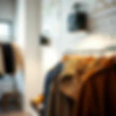 Innovative peg wall design integrating sustainable materials in a fashion setting