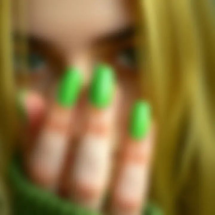 Fashion-Forward Green Nail Trends Trendy green nail styles in fashion