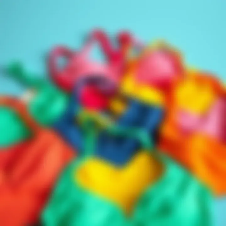 Vibrant Color Collection of Halter V Neck Crop Tops A stylish arrangement of various halter v neck crop tops in different colors