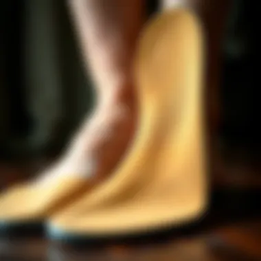 Materials in Height-Enhancing Insoles Close-up view of materials used in height-enhancing insoles showcasing their quality