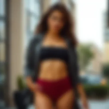 Fashionable outfit styled with high-waisted seamless panties