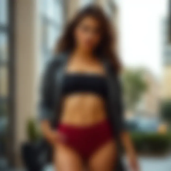 Fashionable outfit styled with high-waisted seamless panties